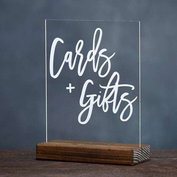Modern Cards and Gifts Acrylic Sign
