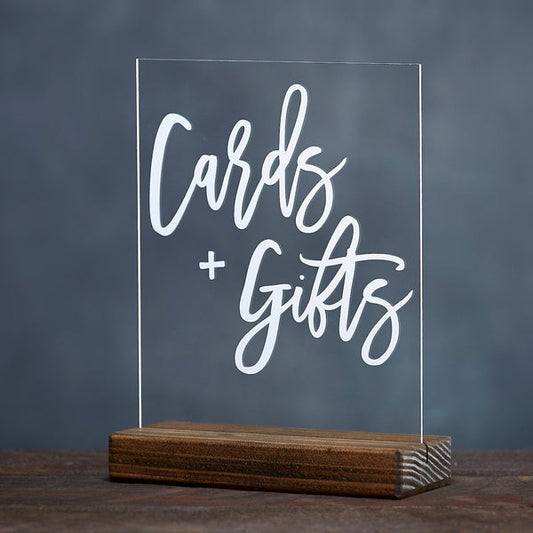 Modern Cards and Gifts Acrylic Sign