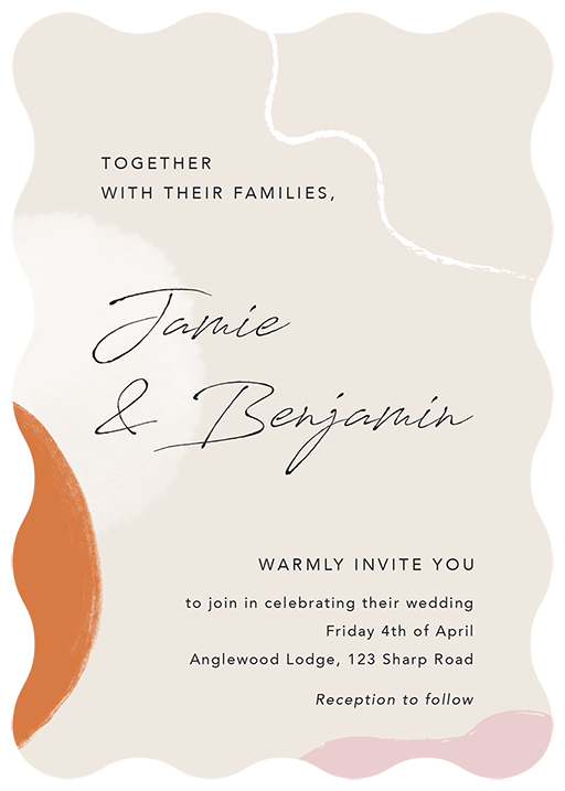 Modern Flow Wedding Invitations by Emily L.