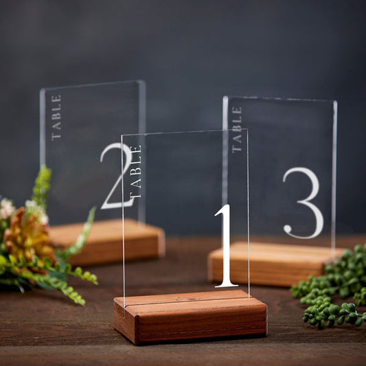 Modern Minimal Acrylic Table Numbers