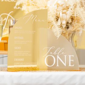 Modern Shaped Table Number and Menu Cards CTL030