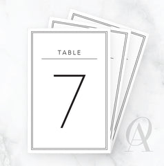 Modern Block Font Double Border Table Heading