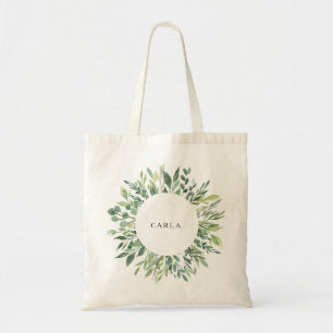 Modern Greenery Botanical Foliage Tote Bag