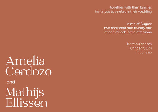 Tanah Wedding Invitations by Gitasya A.