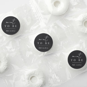 Modern Minimal Script "Mint to Be" Wedding Life Saver® Mints