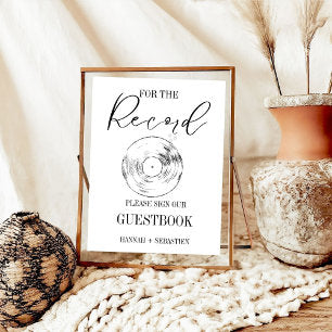 Modern Minimalist Wedding Record Guest Book Sign