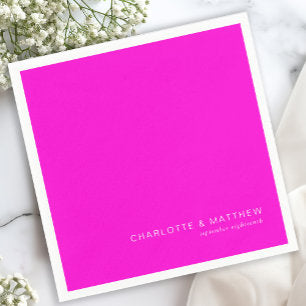 Modern neon-pink napkins