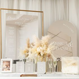 Clear Acrylic Wedding Table Sign - Welcome to Our Wedding