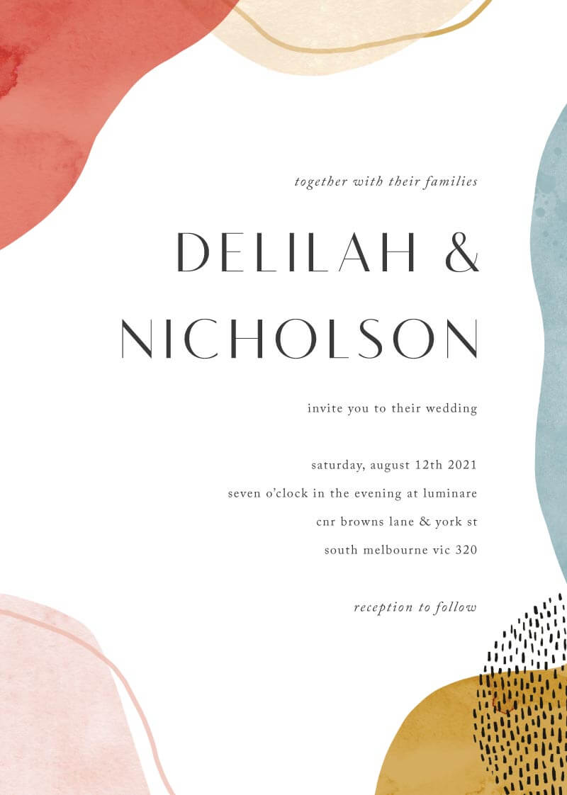 Mod Shapes Wedding Invitations by Joy