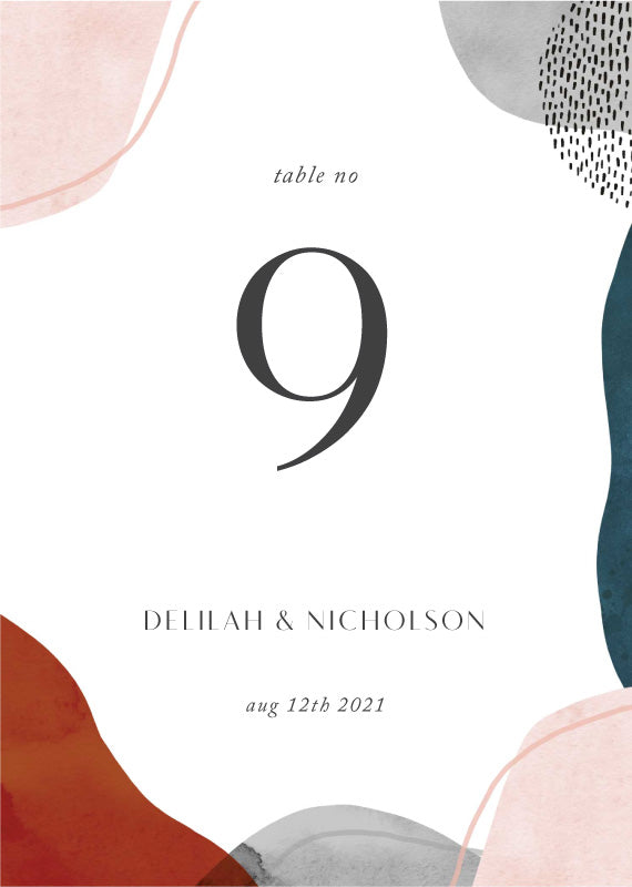 Mod ShapesTable Number by Joy