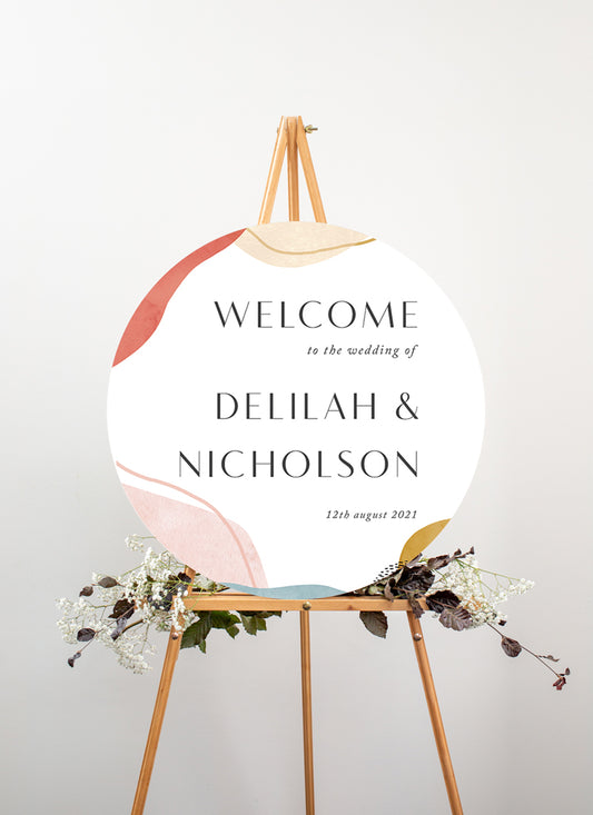 Mod Shapes Wedding Sign by Joy