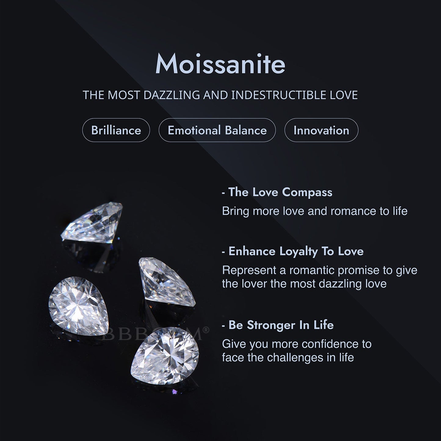 Double Curved Ring Enhancer Mixed Cut Moissanite Rose Gold Wedding Band