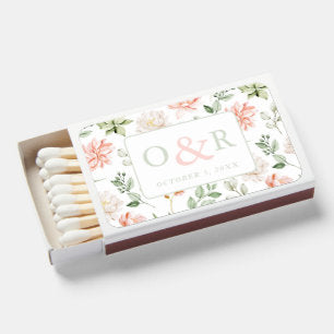 Monogram Floral Garden Wedding Favor Matches