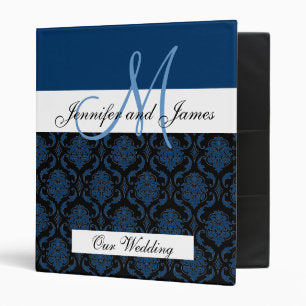 Monogram Navy Wedding Planning & Photo Albumn Binder