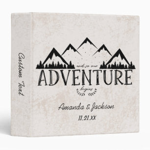 Mountains Adventure Begins Wedding Photo Album Binder
