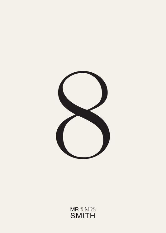 Mr & MrsTable Number by Putri N.