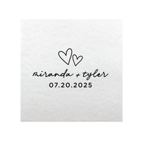 First Names With Hearts Wedding Premium Uncoined Napkins