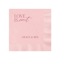 Love Is Sweet Wedding Napkins