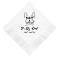 Party On Illustrated Pet Wedding Napkins