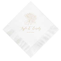 Elegant Hydrangea Wedding Napkins