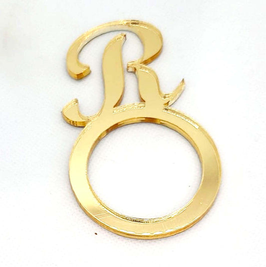Mirrored Acrylic Initial Napkin Rings (Set Of 4)