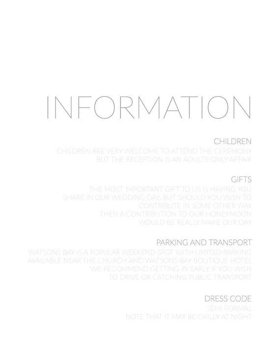 Narrow Information Card by Jamie L.