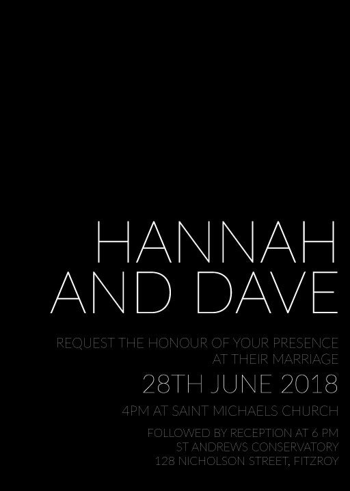 Narrow Wedding Invitations by Jamie L.