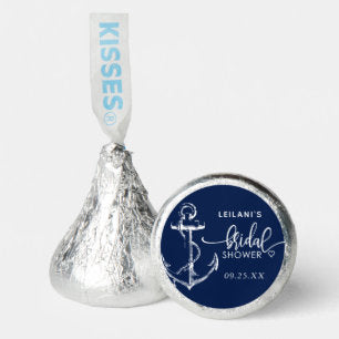 Nautical Anchor Bridal Shower Navy Blue Hershey®'s Kisses®