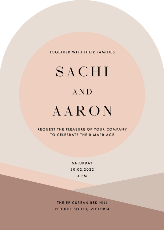 Neutral Palette Wedding Invitations by Novi A.