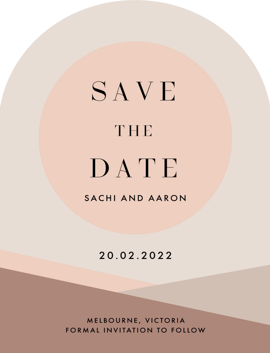 Neutral Palette Save The Date Cards by Novi A.