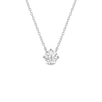 Kite Set Round Lab Created Diamond Solitaire Pendant