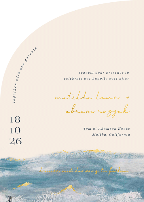 Ocean Waves Wedding Invitations by Inggrid H.