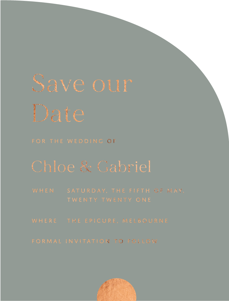 Oliva Save The Date Cards by Haley J.