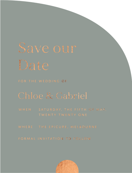 Oliva Save The Date Cards by Haley J.