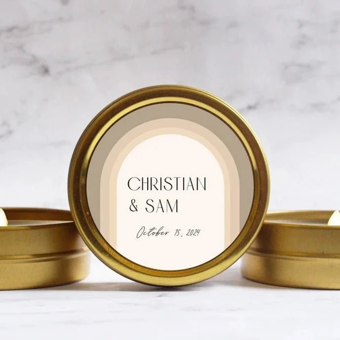 Ombre Arch Candle Wedding Favor