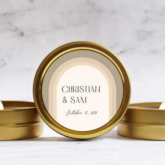 Ombre Arch Candle Wedding Favor
