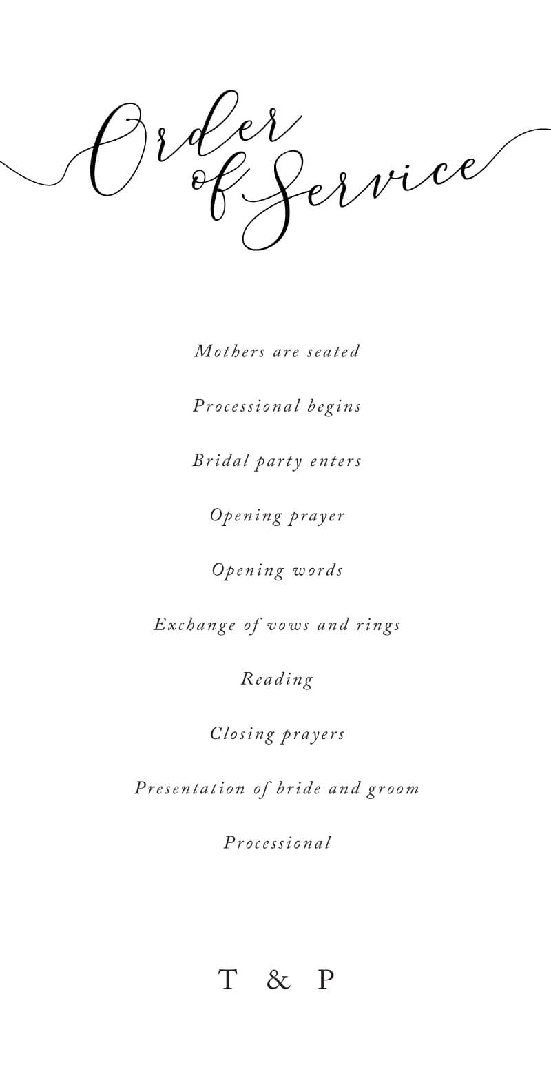 Forever Promise Wedding Program by Joy