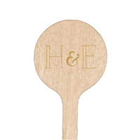 Modern Initials Drink Stir Stick