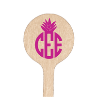 Pineapple Monogram Drink Stir Stick