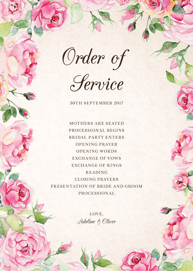 Good Spring Wedding Program by Inggrid H.