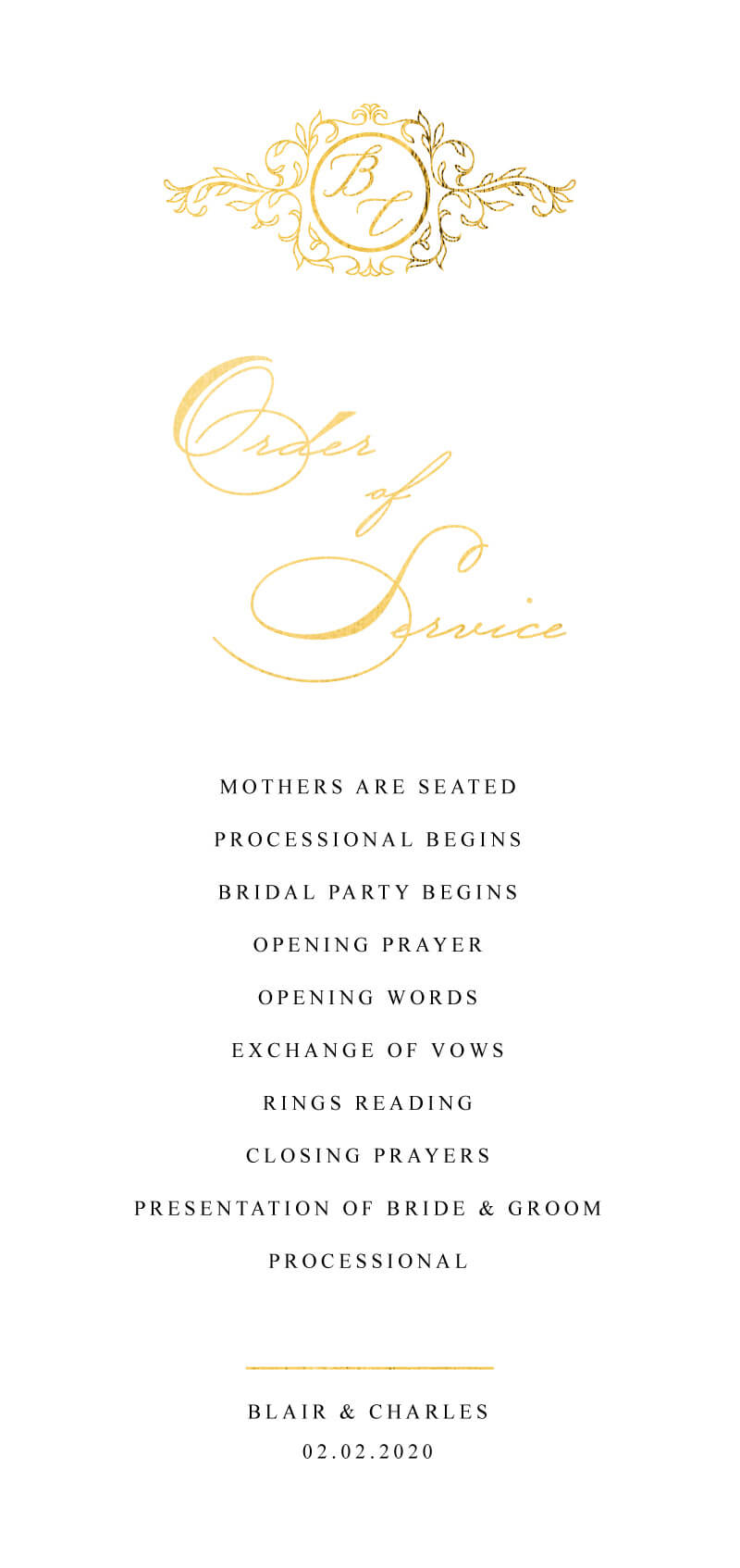 Lucullan Wedding Program by Stella M.