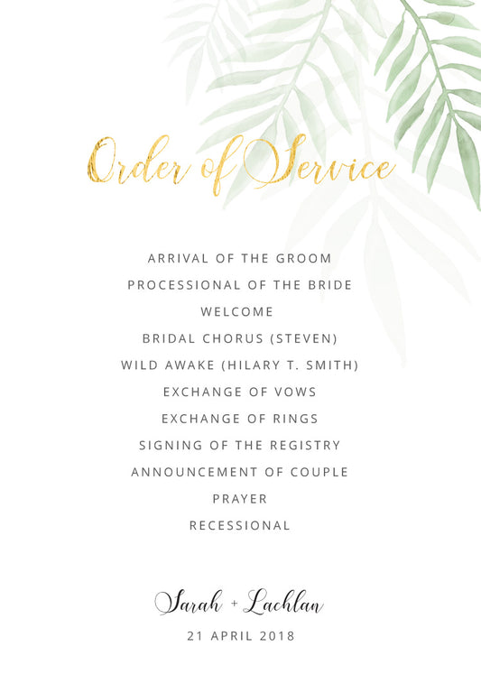 Forest Walk Wedding Program by Amber B.