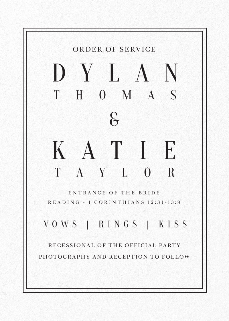 Classic Design Wedding Program by Inggrid H.