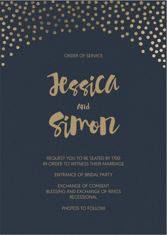 Foil Of Dreams Wedding Program by Phabo R.