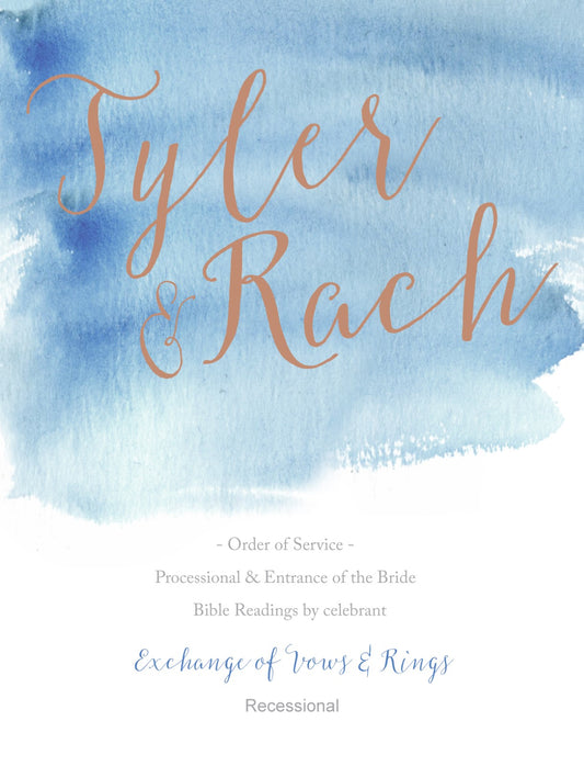 Beach Wedding Program by Amelia S.