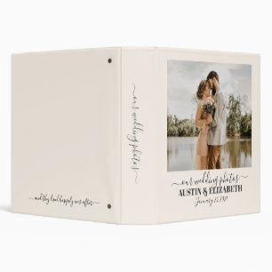 Our wedding photo album keepsake monogram 3 ring binder