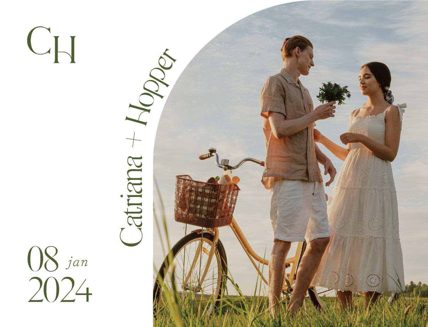 Pampas And Protea Save The Date Cards by Inggrid H.