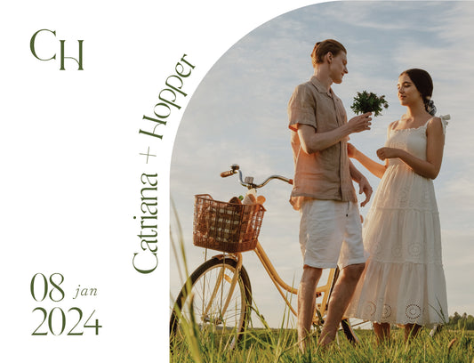 Pampas And Protea Save The Date Cards by Inggrid H.