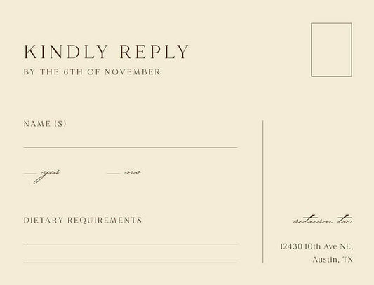 Pampas Valley RSVP Cards by Putri N.