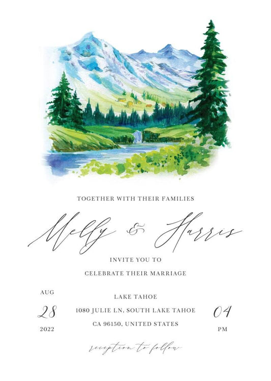 Panorama Wedding Invitations by Yunita Y.